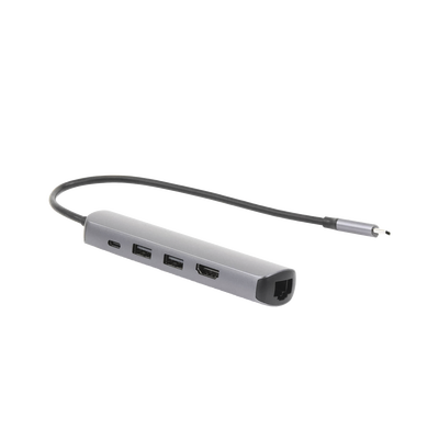 HUB USB-C (Docking Station) 5 en 1 | Ultra Delgado | 2 USB-A 3.1 a (5 Gbps) | HDMI 4K@60Hz | RJ45 (Gigabit Ethernet) | USB-C PD Carga Rápida 100W | Soporta OTG | Chips Inteligentes | Pequeño y Ligero | Caja de Aluminio. - Image 2