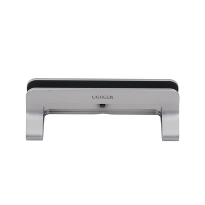Soporte Vertical para Laptop / Adecuado para escritorio / Anchura Ajustable (12-26mm) / Amplia compatibilidad / Anti-Arañazos / Anti-Deslizante /Ajustable Mediante Tornillos / Color Plata / Aluminio + Silicona - Image 4