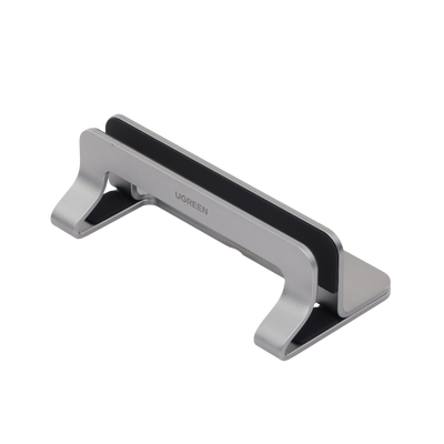 Soporte Vertical para Laptop / Adecuado para escritorio / Anchura Ajustable (12-26mm) / Amplia compatibilidad / Anti-Arañazos / Anti-Deslizante /Ajustable Mediante Tornillos / Color Plata / Aluminio + Silicona - Image 7