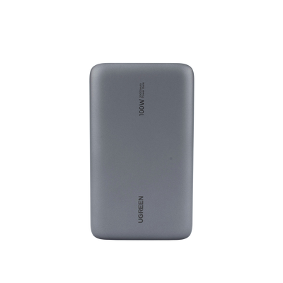 Power Bank de 20000mAh | 3 Salidas 100W Max. | USB-A + 2 USB-C | PD 3.0 | QC3.0 | FCP | SCP | Pantalla Inteligente | Carcasa Ignifuga | Color Gris | Incluye Cable USB de 50cm | Carga tu Laptop de Manera Segura. - Image 4