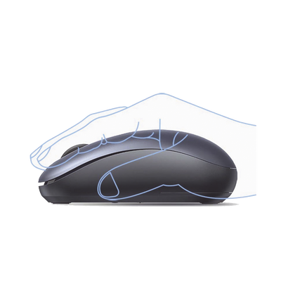 Mouse Inalámbrico 2.4G 800/1200/1600/2400 DPI | Función de 3 botones | Alcance 10m | Silencioso | Ergonómico | Anti-caída y Anti-interferencias | Batería Alcalina AA incluida | Midnight Blue. - Image 5