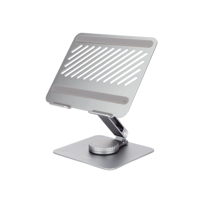 Soporte Giratorio de Aluminio para Laptop | Giratorio 360° | Función de Bloqueo | Soporta Laptops de 10 a 17.3''| Capacidad de Carga 5Kg | Excelente Estabilidad | Diseño Ergonómico | Altura y Angulo Ajustable | Plegable y Port& - Image 2