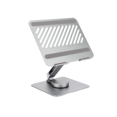 Soporte Giratorio de Aluminio para Laptop | Giratorio 360° | Función de Bloqueo | Soporta Laptops de 10 a 17.3''| Capacidad de Carga 5Kg | Excelente Estabilidad | Diseño Ergonómico | Altura y Angulo Ajustable | Plegable y Port& - Image 4
