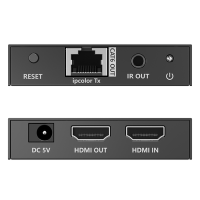 Kit Extensor HDMI para distancias de 70 metros / Resolución 4K x 2K@ 60 Hz/ Cat 6, 6a y 7 / IPCOLOR / CERO LATENCIA / SIN COMPRIMIR / Salida Loop / Control IR / Salida de audio de 3.5mm / PoC - Image 3