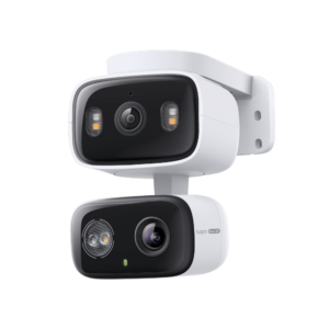Cámara de Seguridad Dual Tapo C246D / 2 Lentes 2K + 2K (3MP cada uno) / 3x Claridad Telefoto / IP65 Exterior / IA Inteligente / Seguimiento Sincronizado / Vista Dual Simultánea / Color Night Vision / Audio Bidireccional